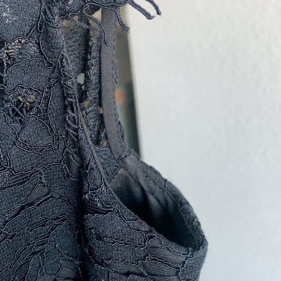 Kate Spade Rose Lace Mini Dress Black Size 8 - Picture 7 of 16